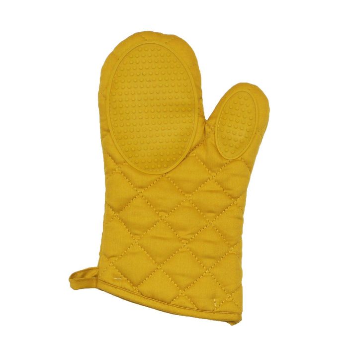 KITCHEN GLOVE 30 x 18 CM POLYCOTTON SILICONE CUISTOT YELLOW