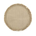 TABLEMAT 38 CM PLAIN JUTE FRINGE FRANGYSS