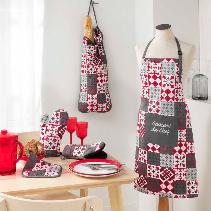 APRON  POCKET 60 x 84 CM EMBROIDERED PRINTED COTTON CREDENCE