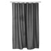 SHOWER CURTAIN WITH HOOKS 180 x 200 CM PLAIN JACQUARD QUARTZ CHARCOAL GREY