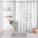 SHOWER CURTAIN WITH HOOKS 180 x 200 CM PRINTED MICROFIBRE MAISON DE FAMILLE