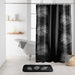 SHOWER CURTAIN WITH HOOKS 180 x 200 CM PRINTED POLYESTER ORBELLA BLACK SILVER