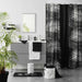 SHOWER CURTAIN WITH HOOKS 180 x 200 CM PRINTED POLYESTER ORBELLA BLACK SILVER