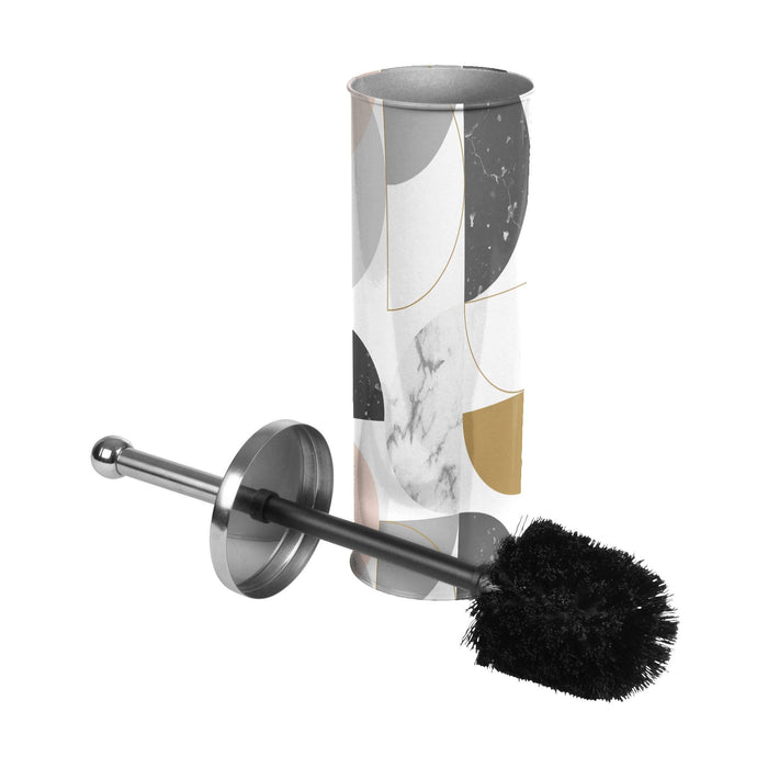 TOILET BRUSH 9.5 x 37 CM PRINTED METAL GEOMARBRE PINK