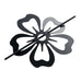 BROOCH TIEBACK 15 CM PAINTED METAL PETALY BLACK