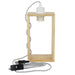 WOODEN FRAME TABLE LAMP WITH GREY AND WHITE CABLE