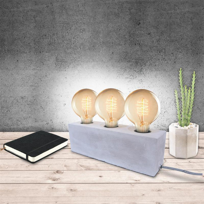 LAMPE A POSER BETON 3 AMPOULES