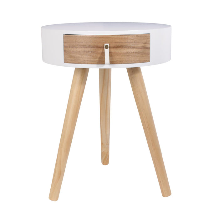 NORA WHITE BEDSIDE 34.5X34.5X47CM