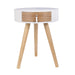 NORA WHITE BEDSIDE 34.5X34.5X47CM