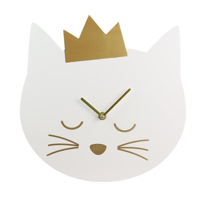 CAT CLOCK 30X30X4.5 CM