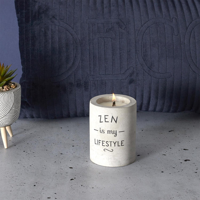 1 piece - ROUND CEMENT CANDLE D8XH10CM - for color option contact us on 03 46 45 47