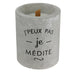 1 piece - ROUND CEMENT CANDLE D8XH10CM - for color option contact us on 03 46 45 47