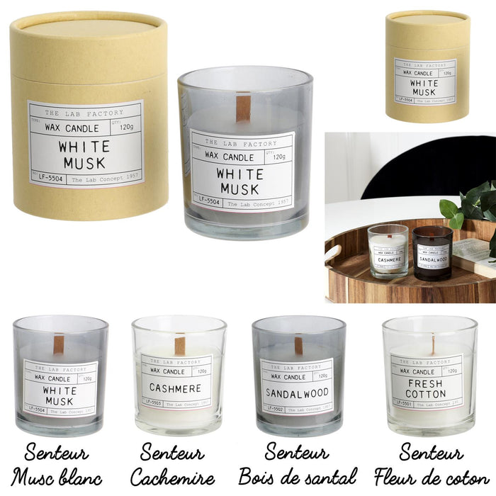 1 piece - LAB CANDLE IN A GLASS. KRAFT BOX - for color option contact us on 03 46 45 47