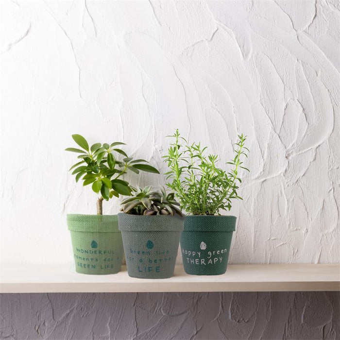 1piece JUTE PLANT POT