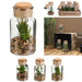 GLASS PHIAL ARTIFICIAL PLANT13CM