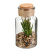 GLASS PHIAL ARTIFICIAL PLANT13CM