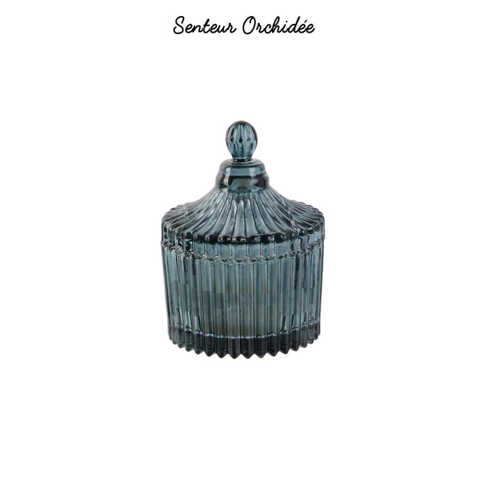 1 piece - BOHEMIAN GLASS CANDLE 6.5X9CM - for color option contact us on 03 46 45 47