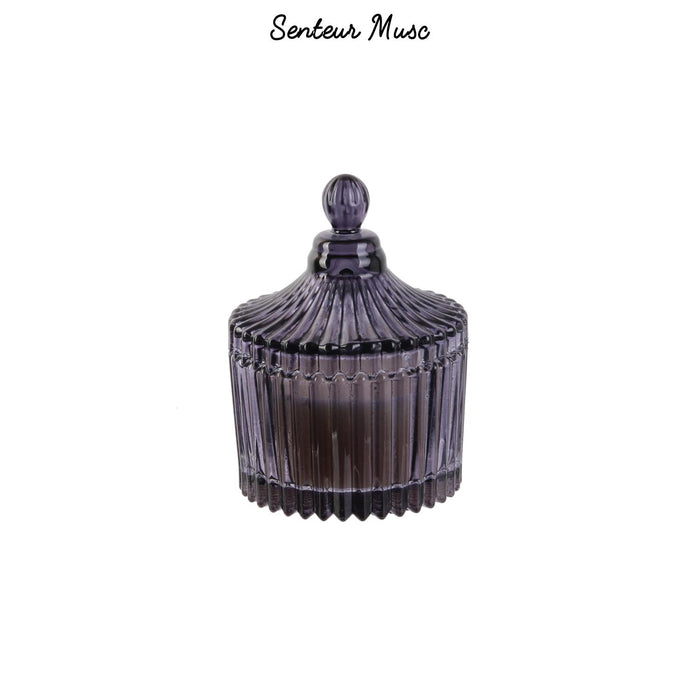 1 piece - BOHEMIAN GLASS CANDLE 6.5X9CM - for color option contact us on 03 46 45 47