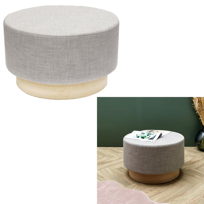 LIGHT GREY SCANDINAVIAN POUFFE 60CM