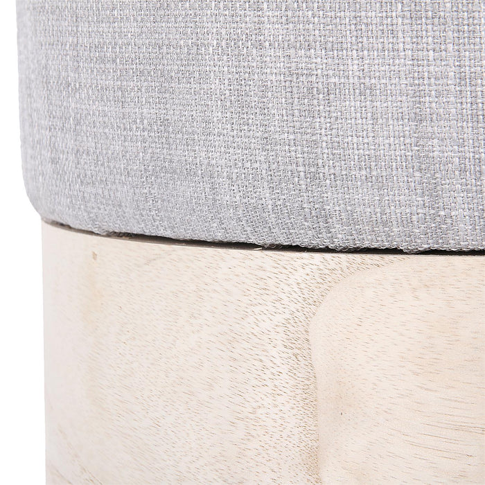 LIGHT GREY SCANDINAVIAN POUFFE 60CM