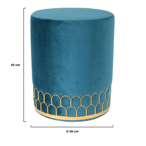 BLUE VELVET POUFFE