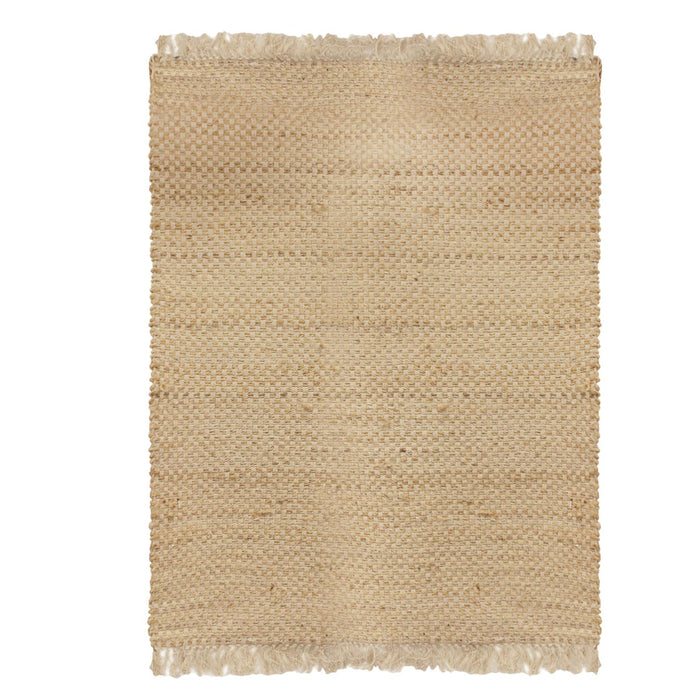 JUTE FABRIC RUG WITH FRINGE 120X170CM