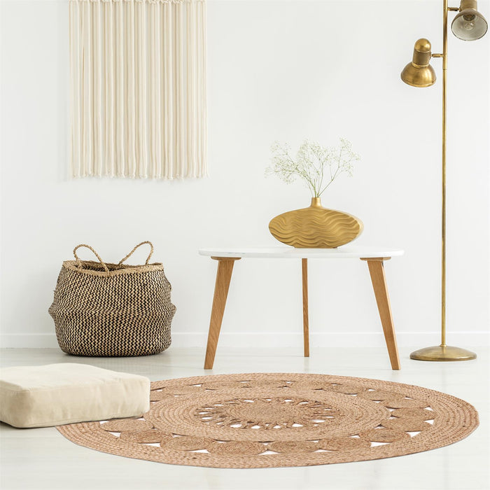 ROUND RUG  JUTE 90CM