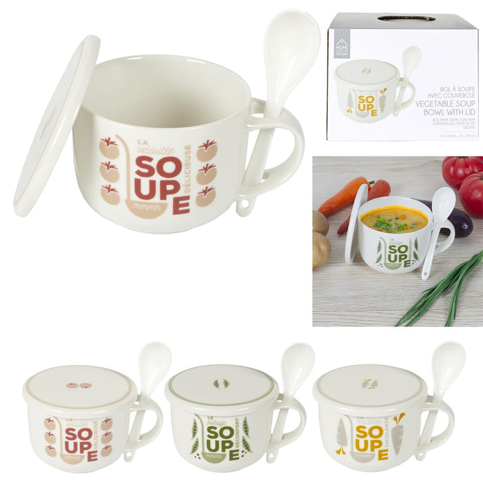 1 piece - SOUP BOWL WITH LID 62.5CL - for color option contact us on 03 46 45 47