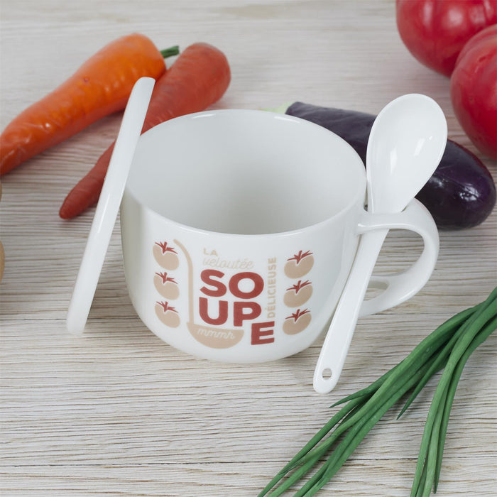 1 piece - SOUP BOWL WITH LID 62.5CL - for color option contact us on 03 46 45 47