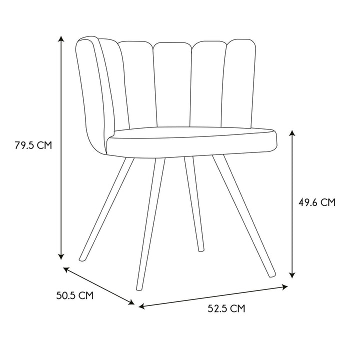 ARIEL CHAIR  BLUE VELVET