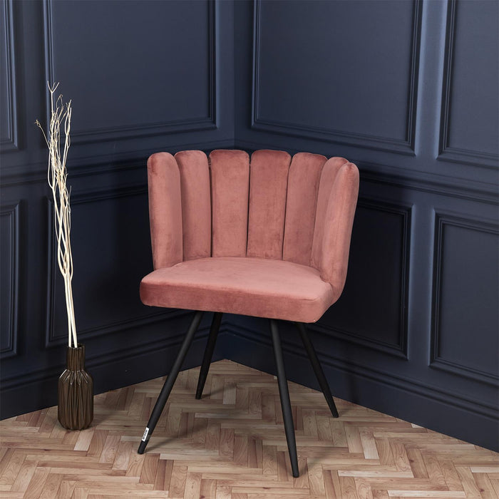 ARIEL CHAIR  PINK VELVET