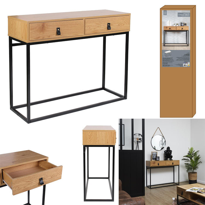 CONSOLE BOIS ET METAL ABBOTT M1