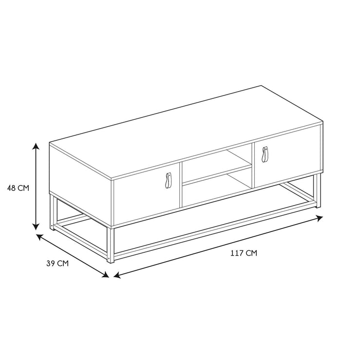 MEUBLE TV BOIS ET METAL ABBOTT M1