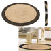 BLACK ROUND RUG  JUTE 120CM M4