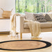 BLACK ROUND RUG  JUTE 120CM M4