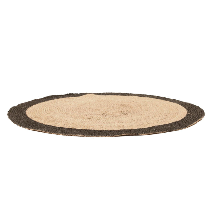 BLACK ROUND RUG  JUTE 120CM M4