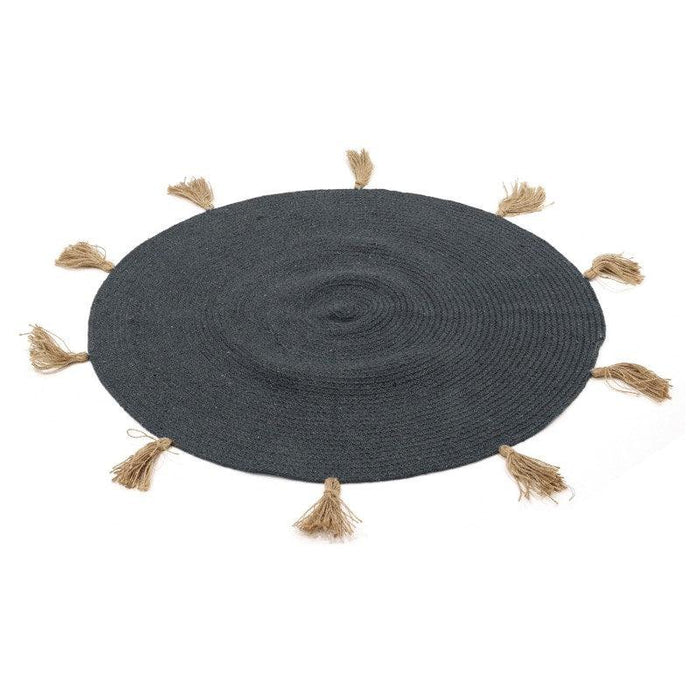 GREY ROUND RUG 90CM M6