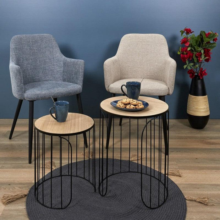 GREY ROUND RUG 90CM M6