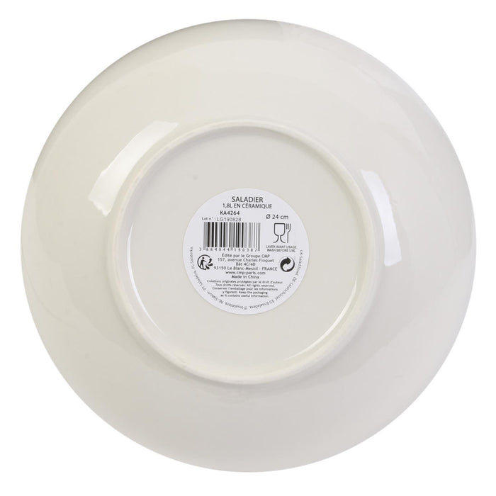 1 piece - SALAD BOWL  MIRGAGE 1.8L M8 - for color option contact us on 03 46 45 47