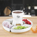 FONDUE SET WITH PLATE AND FORKS X4