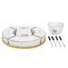 FONDUE SET WITH PLATE AND FORKS X4