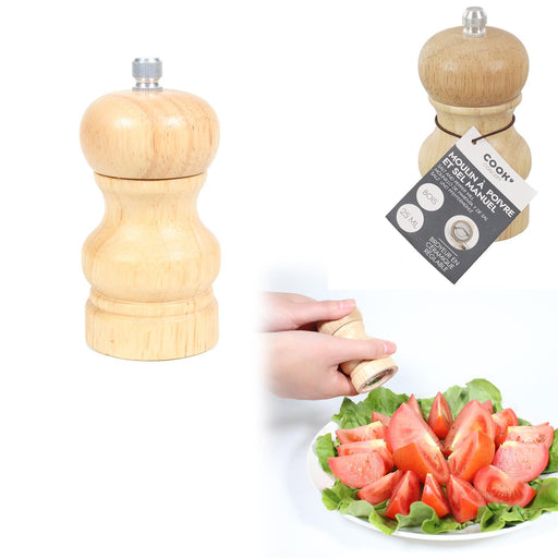 SMALL WOODEN PEPPER MILL