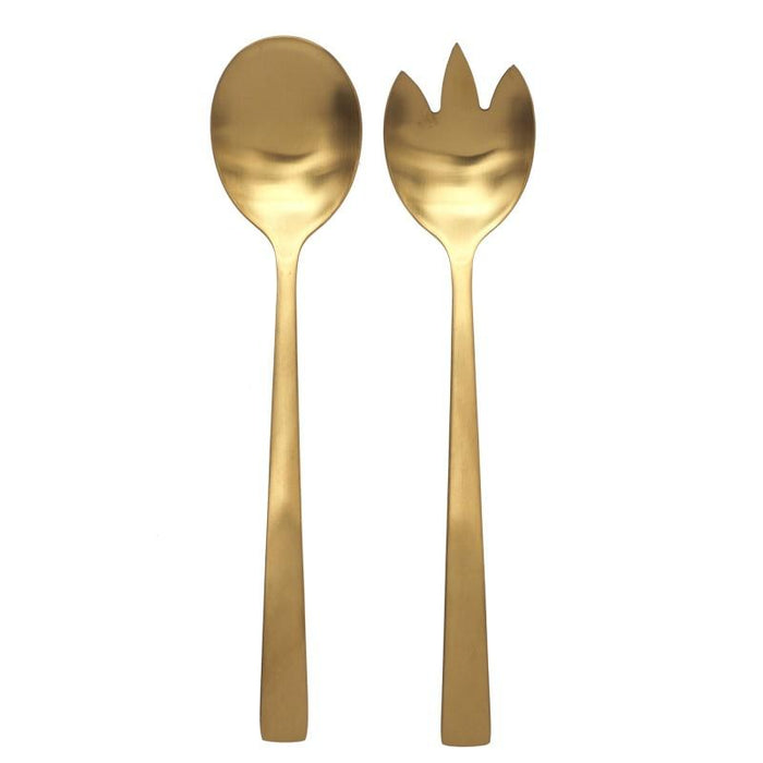 GOLDEN SALAD SERVERS X2