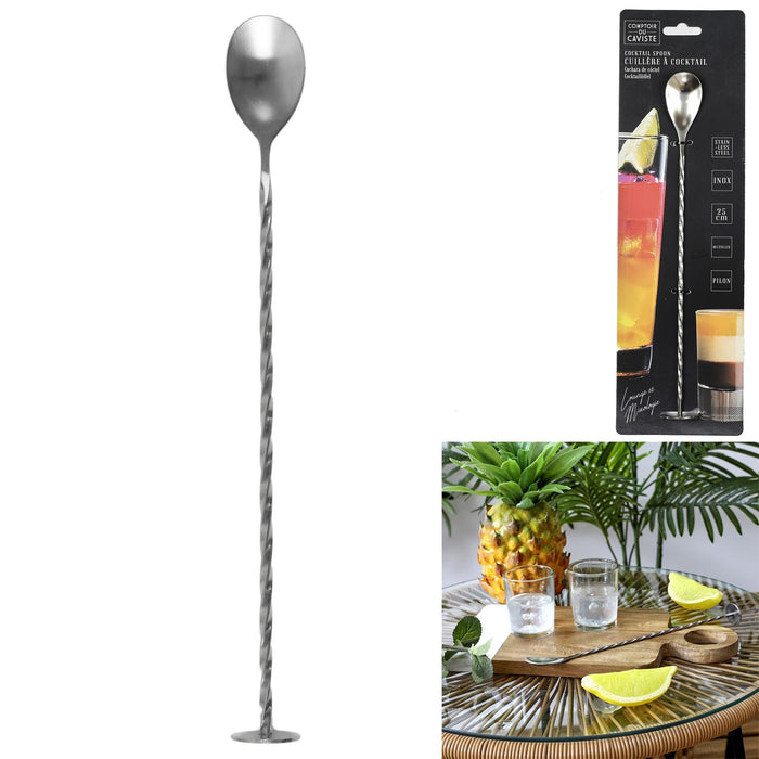COCKTAIL SPOON  STAINLESS STEEL 25CM