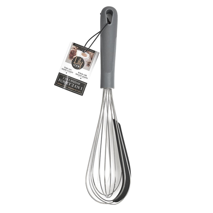 2 IN 1 WHISK WITH INTEGRAL SPATULA
