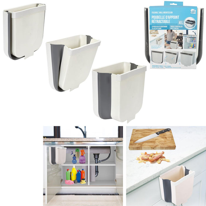 FOLDABLE  WALLMOUNTED BIN 4L
