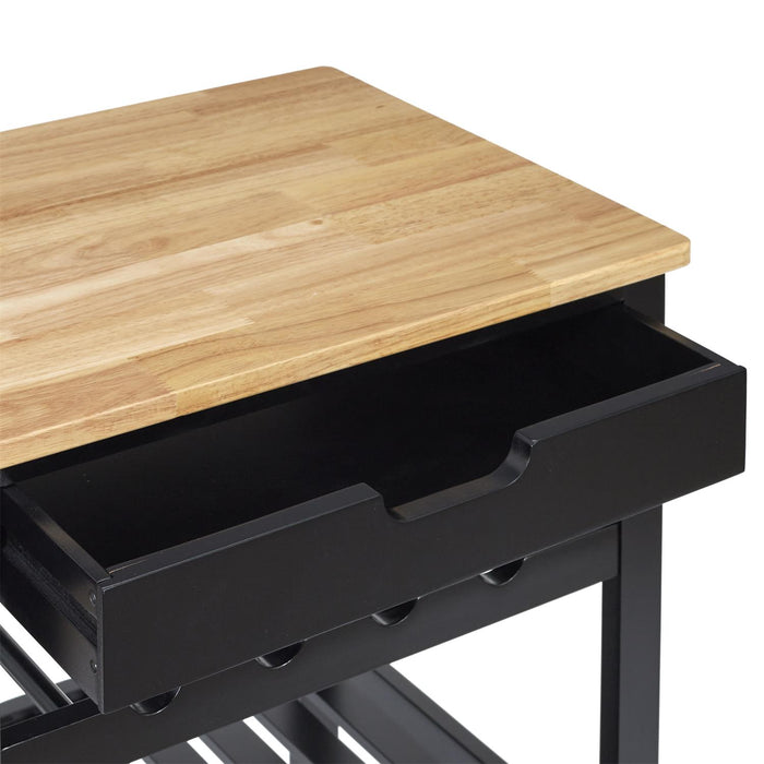 BLACK TROLLEY 40X61X84.5CM