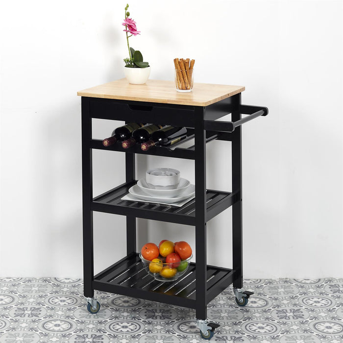 BLACK TROLLEY 40X61X84.5CM