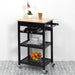 BLACK TROLLEY 40X61X84.5CM