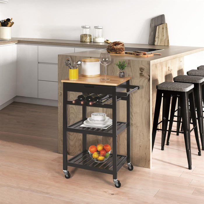 BLACK TROLLEY 40X61X84.5CM